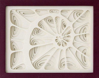 cuadro realizado en cartulina calidad fine arts representando una espiral de fibonacci o caracol